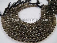 Smokey Faceted Round Beads